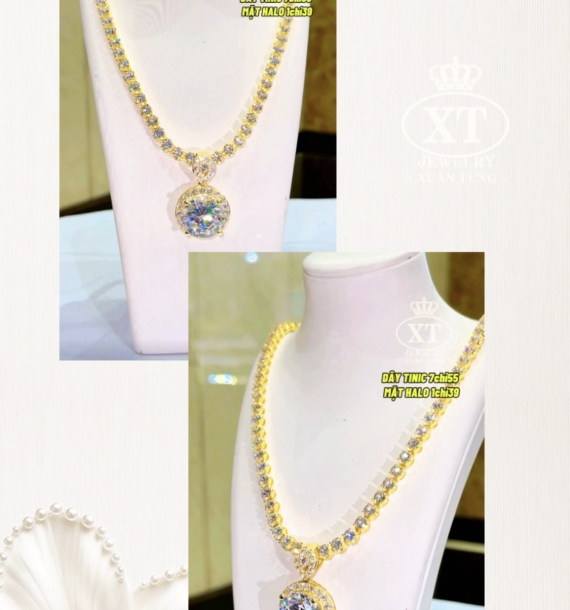 Dây chuyền mặt halo